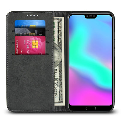 Auto-absorbed Leather Wallet Stand Phone Case for Huawei Honor 10