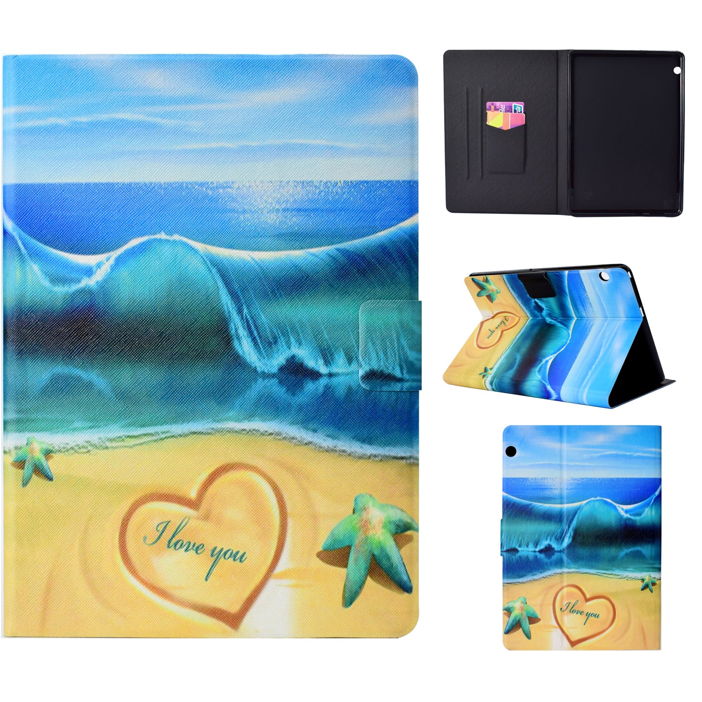 Pattern Printing Card Holder Stand Leather Case for Huawei MediaPad T3 10