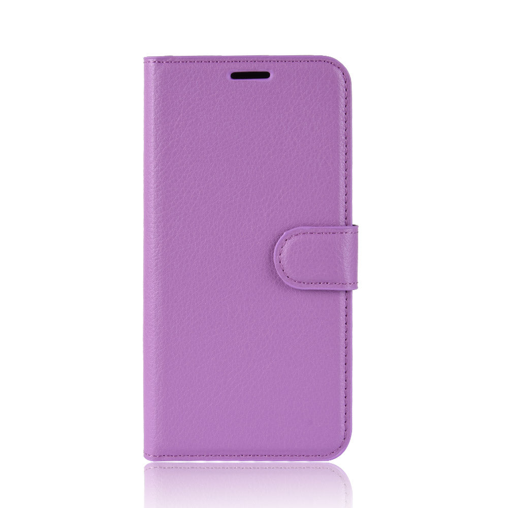 Litchi Skin Wallet Leather Stand Case for Huawei Y5 Prime (2018) / Y5 (2018)