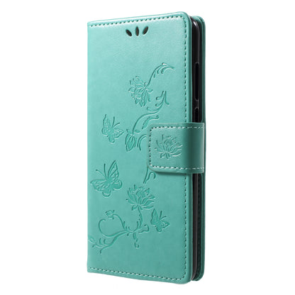 Imprint Butterfly Flower Leather Wallet Stand Casing for Huawei Y6 (2018)/Honor 7A (without Fingerprint Sensor)