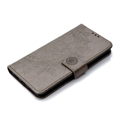 Imprint Mandala Flower  Leather Wallet Flip Casing for Huawei Y6 (2018) / Honor 7A (without Fingerprint Sensor)