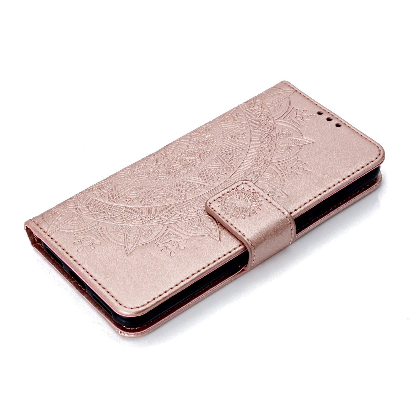 Imprint Mandala Flower  Leather Wallet Flip Casing for Huawei Y6 (2018) / Honor 7A (without Fingerprint Sensor)