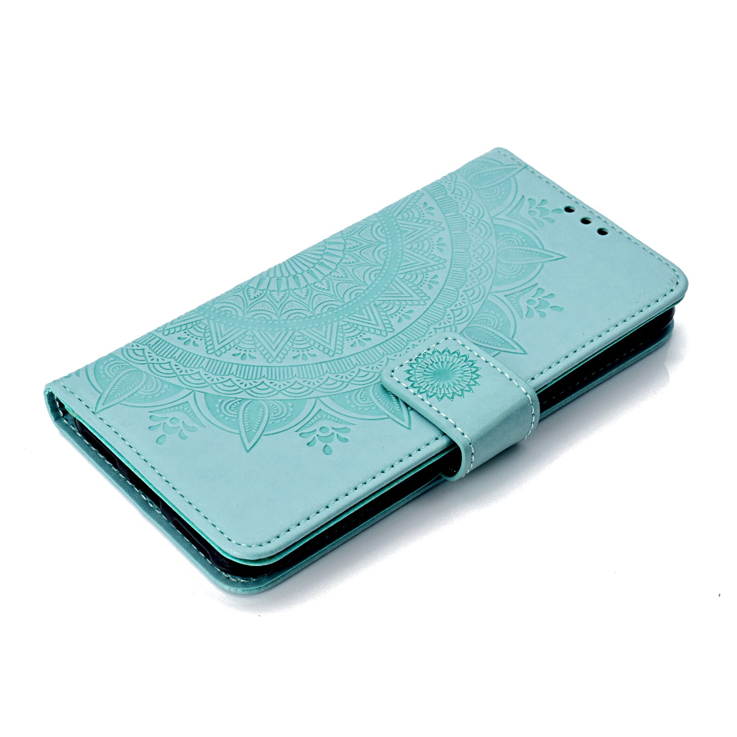 Imprint Mandala Flower  Leather Wallet Flip Casing for Huawei Y6 (2018) / Honor 7A (without Fingerprint Sensor)