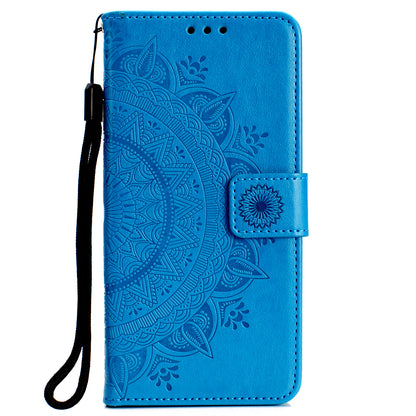 Imprint Mandala Flower  Leather Wallet Flip Casing for Huawei Y6 (2018) / Honor 7A (without Fingerprint Sensor)