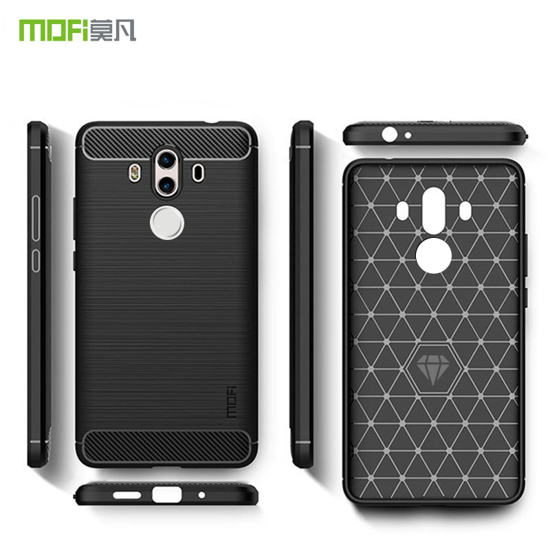 MOFI Carbon Fiber Texture Brushed TPU Protection Mobile Phone Case for Huawei Mate 10 Pro