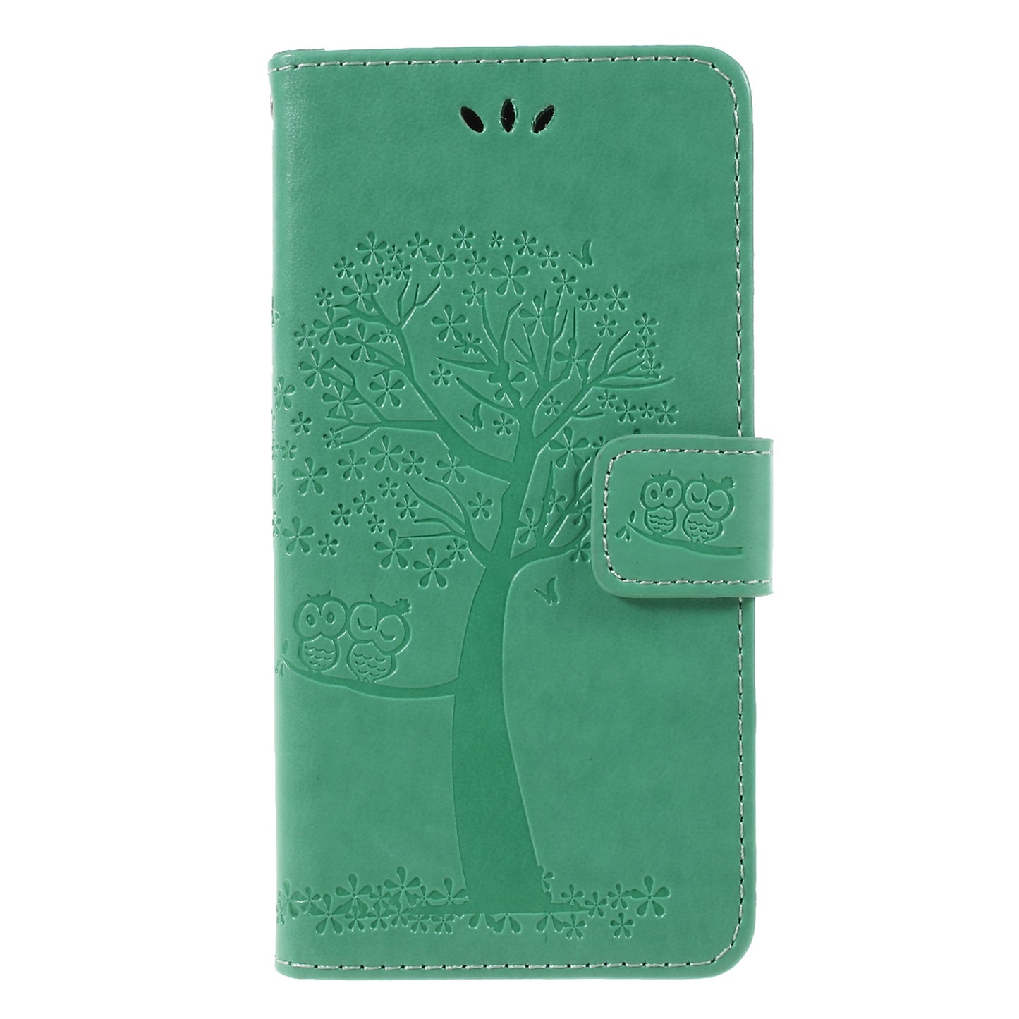 Imprint Tree Owl Wallet Stand Leather Folio Cover for Huawei Y5 (2018) / Y5 Prime (2018) / Honor 7s / Play 7