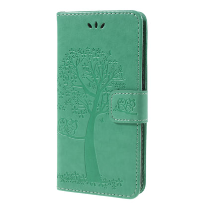 Imprint Tree Owl Wallet Stand Leather Folio Cover for Huawei Y5 (2018) / Y5 Prime (2018) / Honor 7s / Play 7