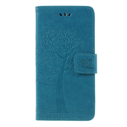 Imprint Tree Owl Wallet Stand Leather Folio Cover for Huawei Y5 (2018) / Y5 Prime (2018) / Honor 7s / Play 7