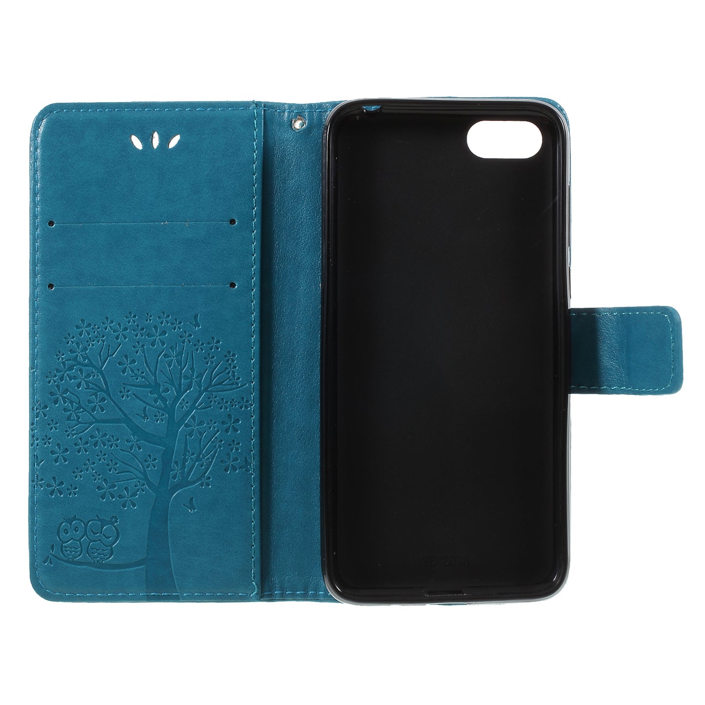 Imprint Tree Owl Wallet Stand Leather Folio Cover for Huawei Y5 (2018) / Y5 Prime (2018) / Honor 7s / Play 7