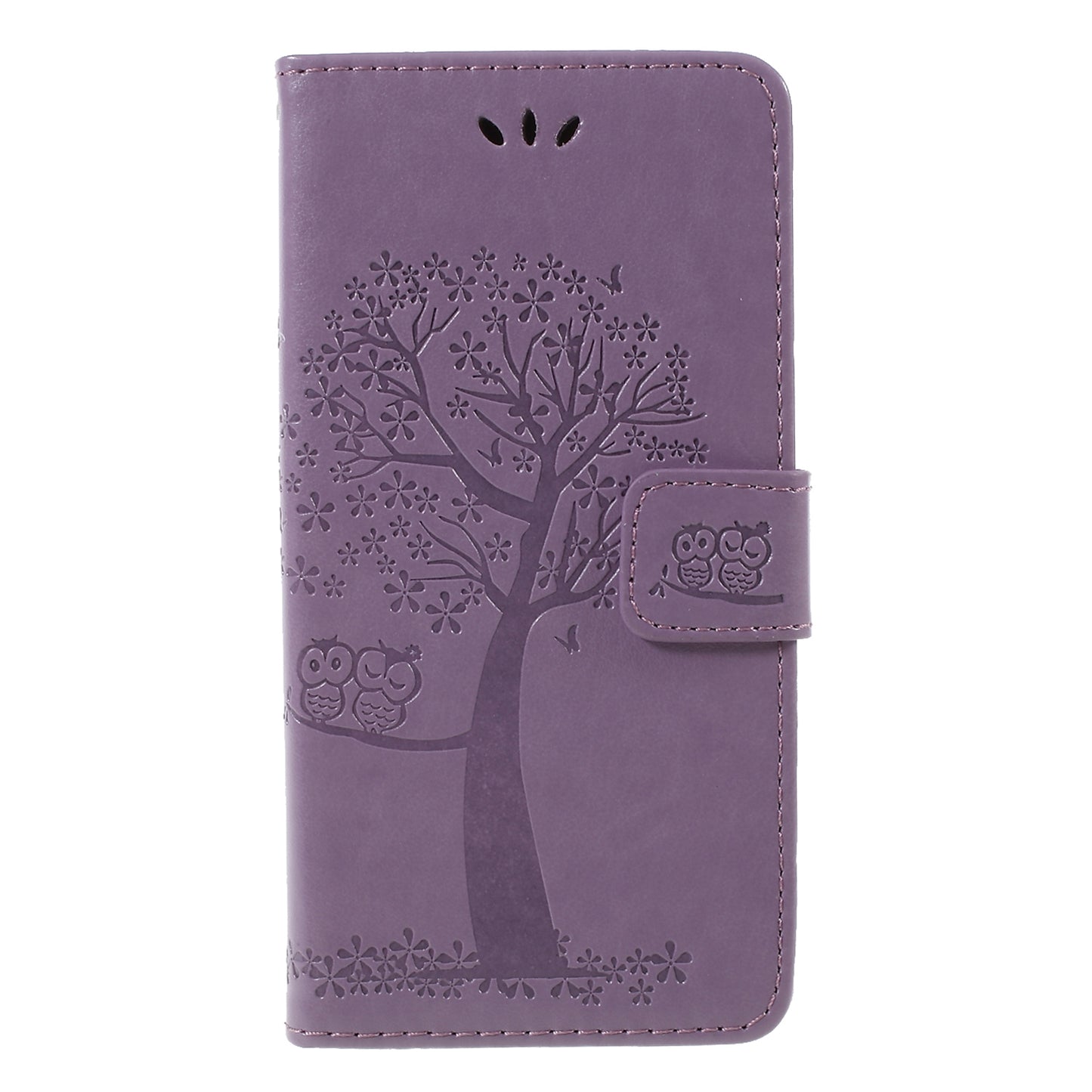 Imprint Tree Owl Wallet Stand Leather Folio Cover for Huawei Y5 (2018) / Y5 Prime (2018) / Honor 7s / Play 7