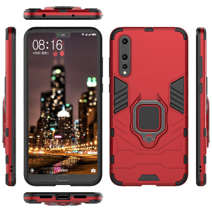 Finger Ring Kickstand PC + TPU Hybrid Mobile Phone Case for Huawei P20 Pro