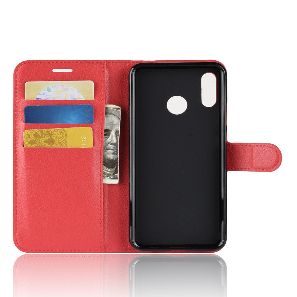 Litchi Skin Wallet Leather Stand Case for Huawei nova 3