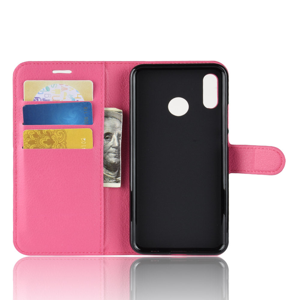 Litchi Skin Wallet Leather Stand Case for Huawei nova 3