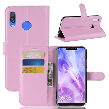 Litchi Skin Wallet Leather Stand Case for Huawei nova 3