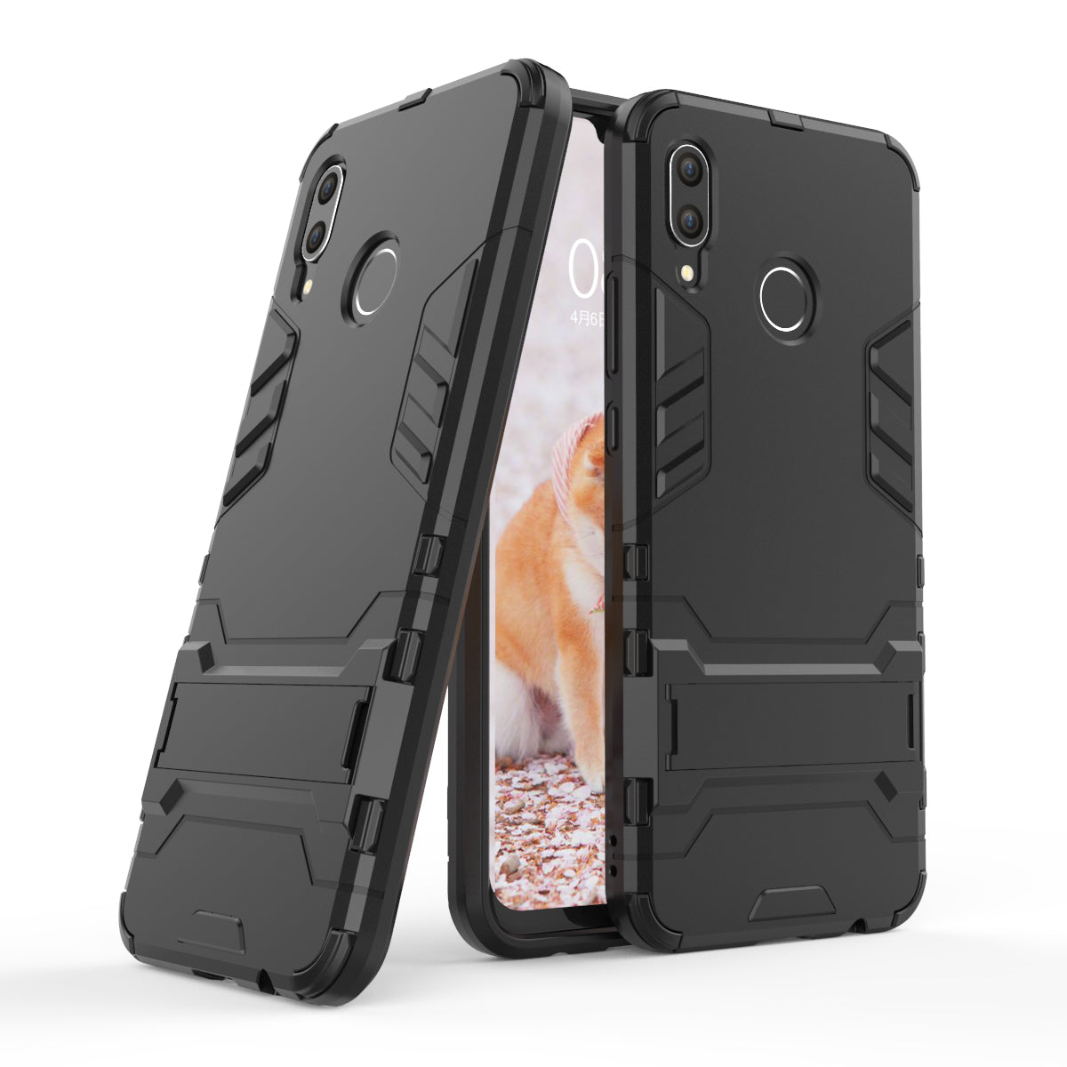 Shockproof PC + TPU Hybrid Kickstand Back Case for Huawei nova 3