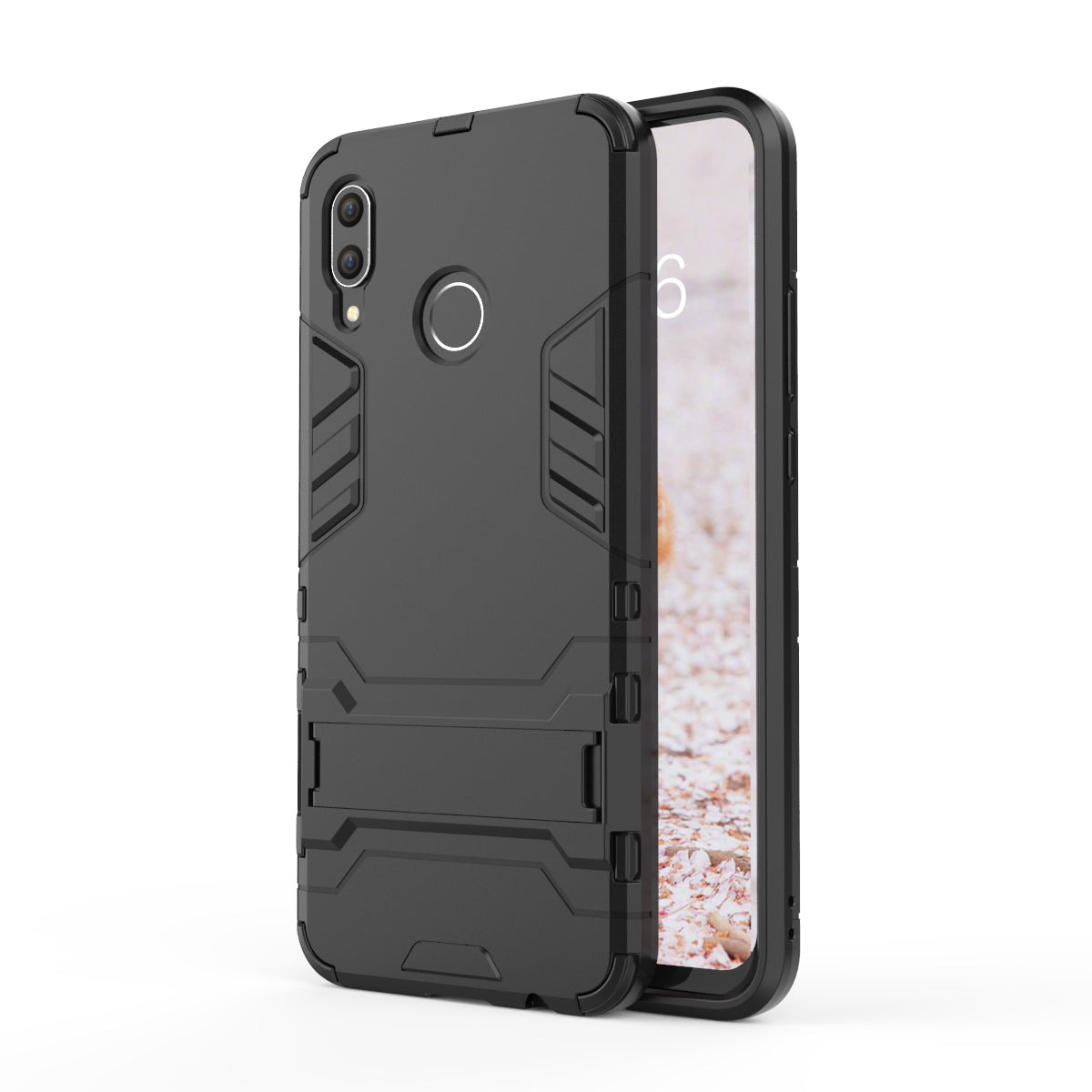 Shockproof PC + TPU Hybrid Kickstand Back Case for Huawei nova 3