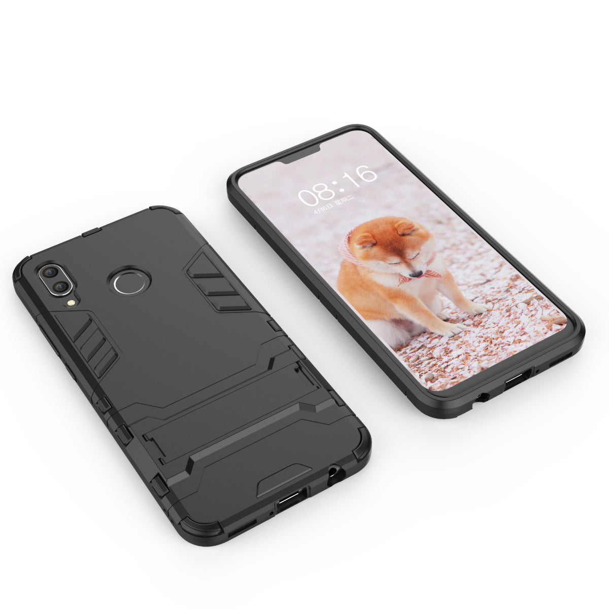 Shockproof PC + TPU Hybrid Kickstand Back Case for Huawei nova 3