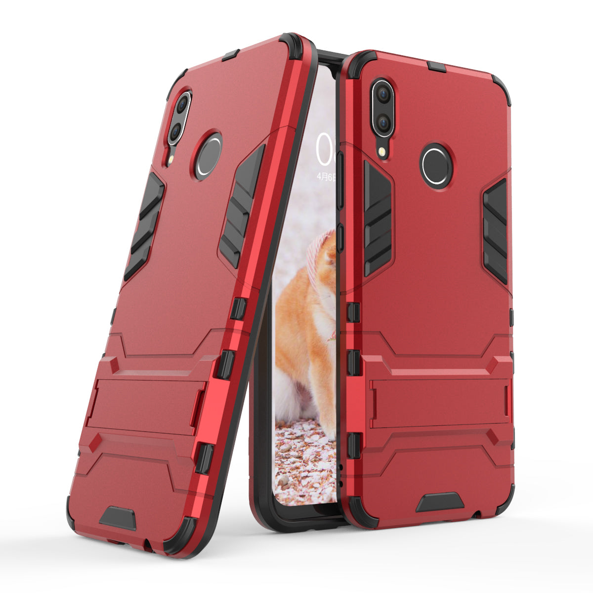 Shockproof PC + TPU Hybrid Kickstand Back Case for Huawei nova 3