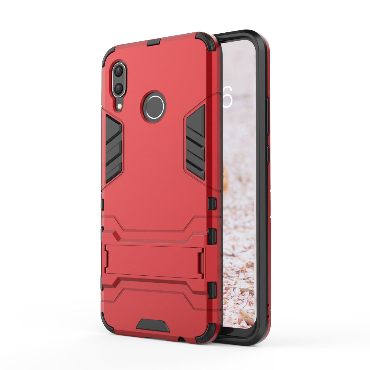 Shockproof PC + TPU Hybrid Kickstand Back Case for Huawei nova 3