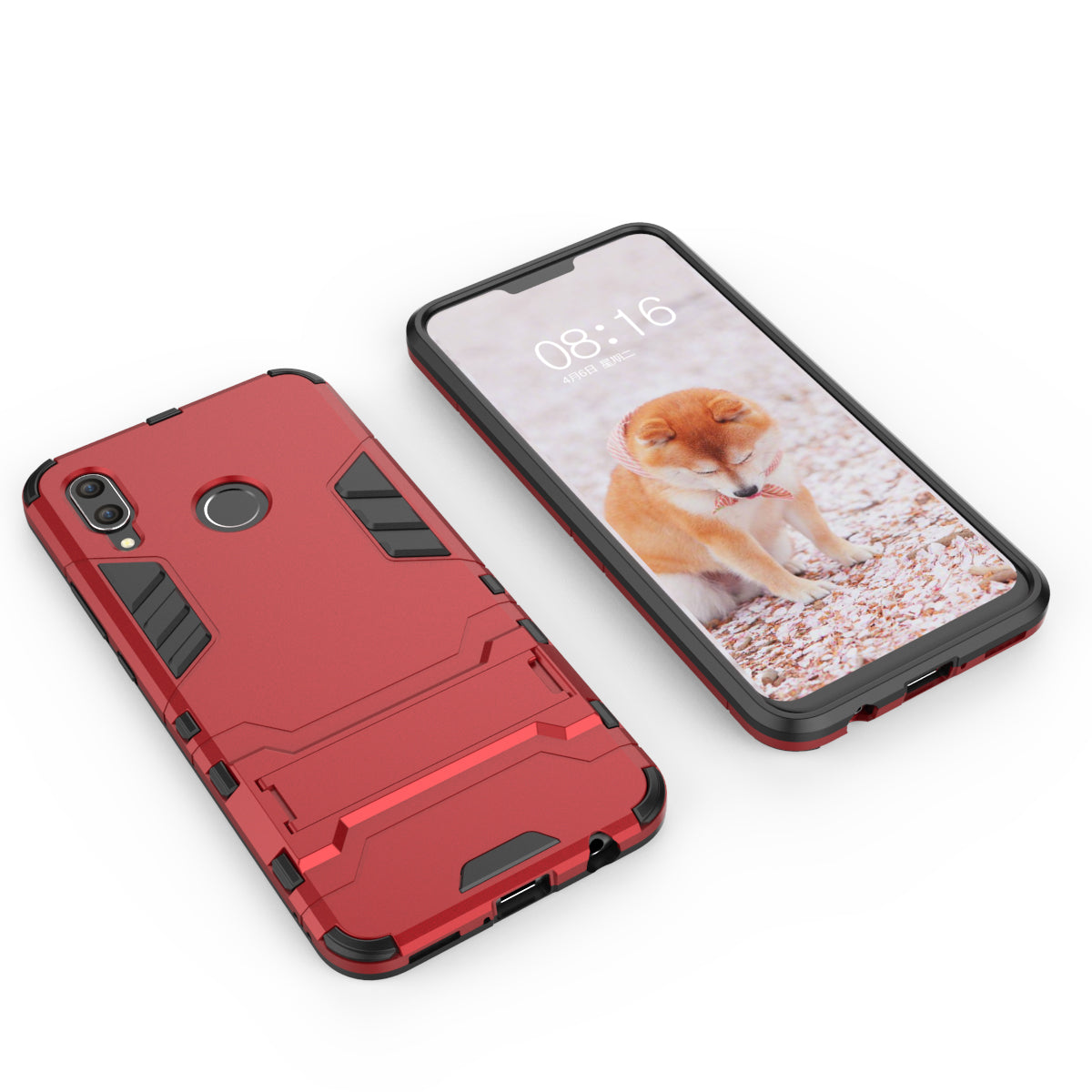 Shockproof PC + TPU Hybrid Kickstand Back Case for Huawei nova 3