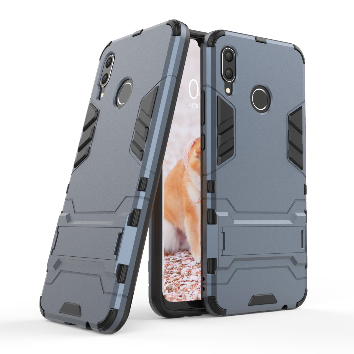 Shockproof PC + TPU Hybrid Kickstand Back Case for Huawei nova 3