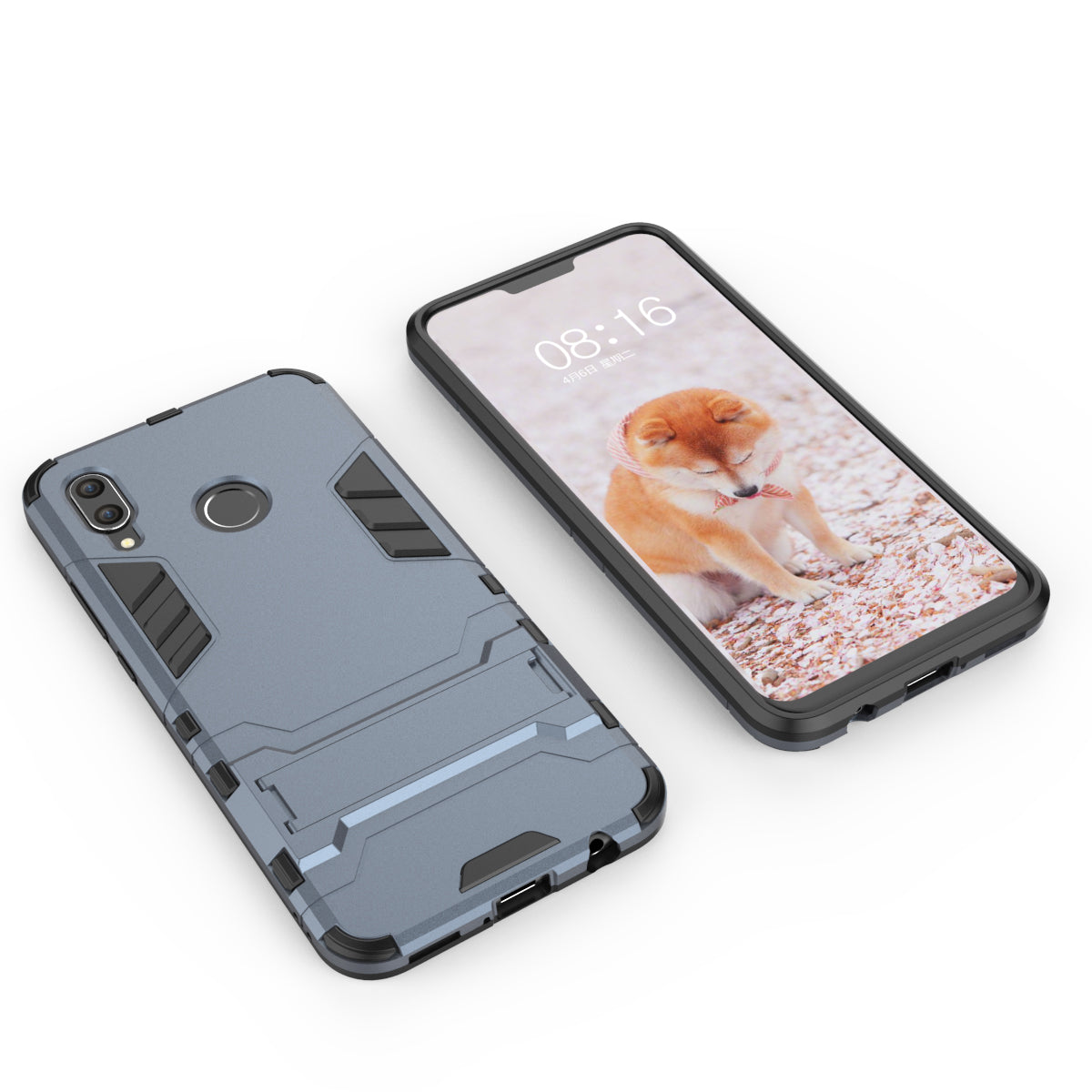 Shockproof PC + TPU Hybrid Kickstand Back Case for Huawei nova 3