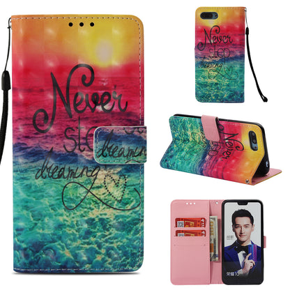 Pattern Printing Leather Wallet Case for Huawei Honor 10