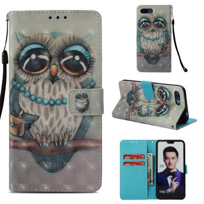 Pattern Printing Leather Wallet Case for Huawei Honor 10