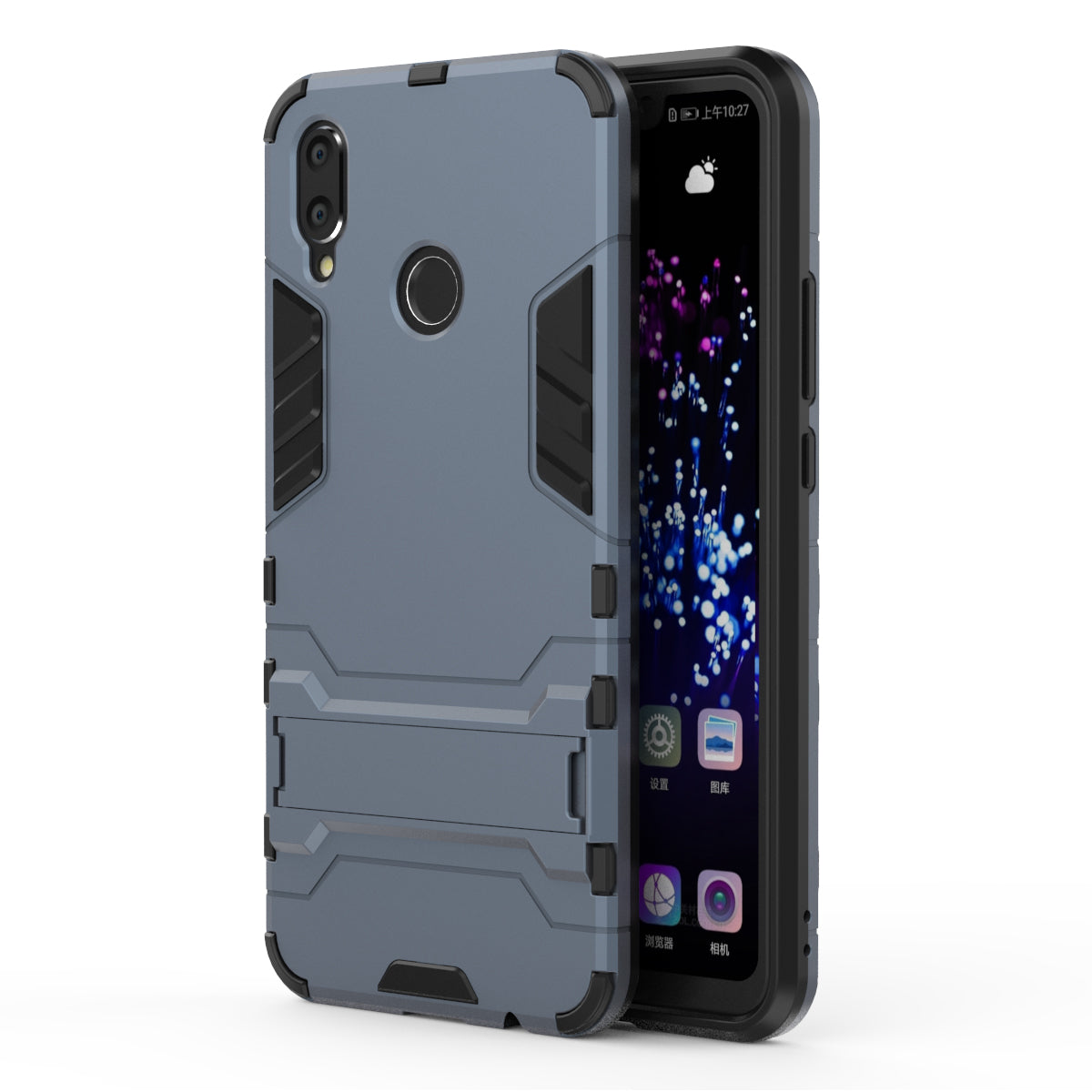 Plastic + TPU Hybrid Case with Kickstand for Huawei P Smart+ / nova 3i