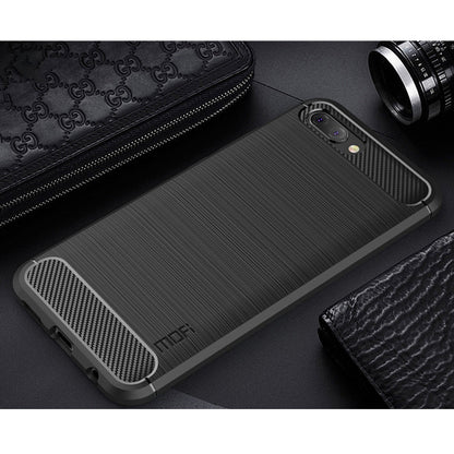 MOFI Carbon Fiber Texture Brushed TPU Back Case for Huawei Honor 10