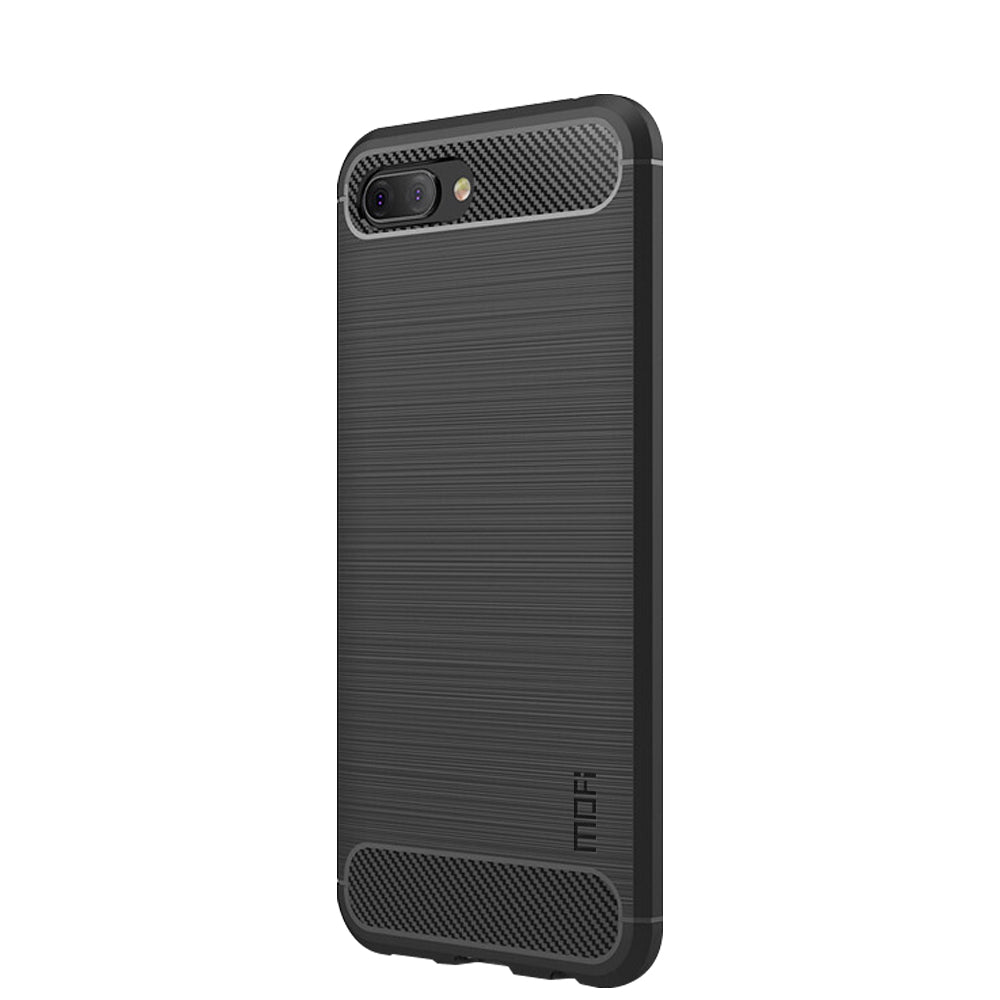 MOFI Carbon Fiber Texture Brushed TPU Back Case for Huawei Honor 10