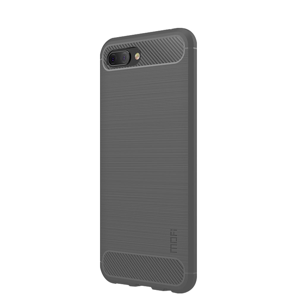 MOFI Carbon Fiber Texture Brushed TPU Back Case for Huawei Honor 10