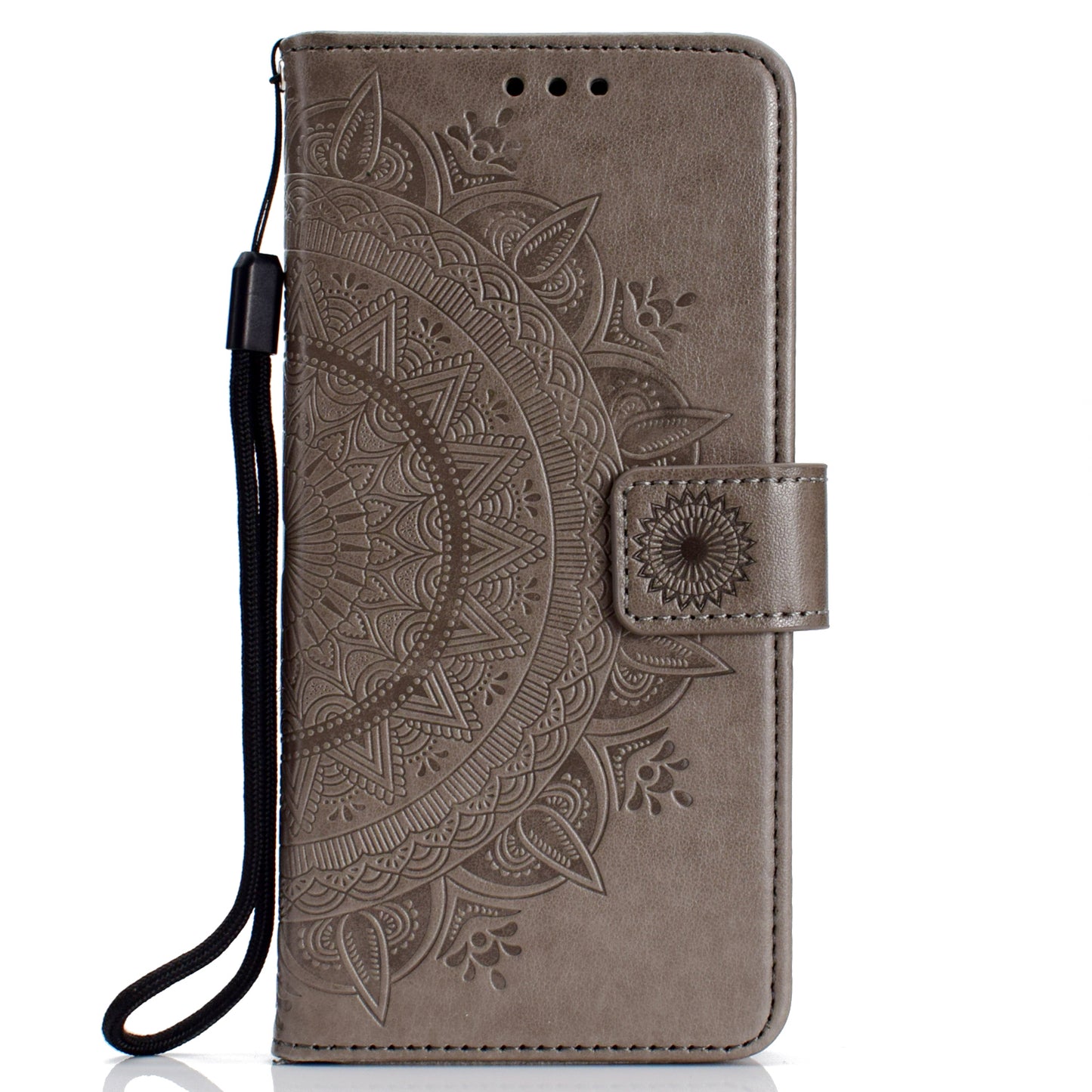 Imprinted Mandala Pattern Wallet Leather Mobile Case for Huawei Y5 (2018) / Y5 Prime (2018) / Honor Play 7 / Honor 7s