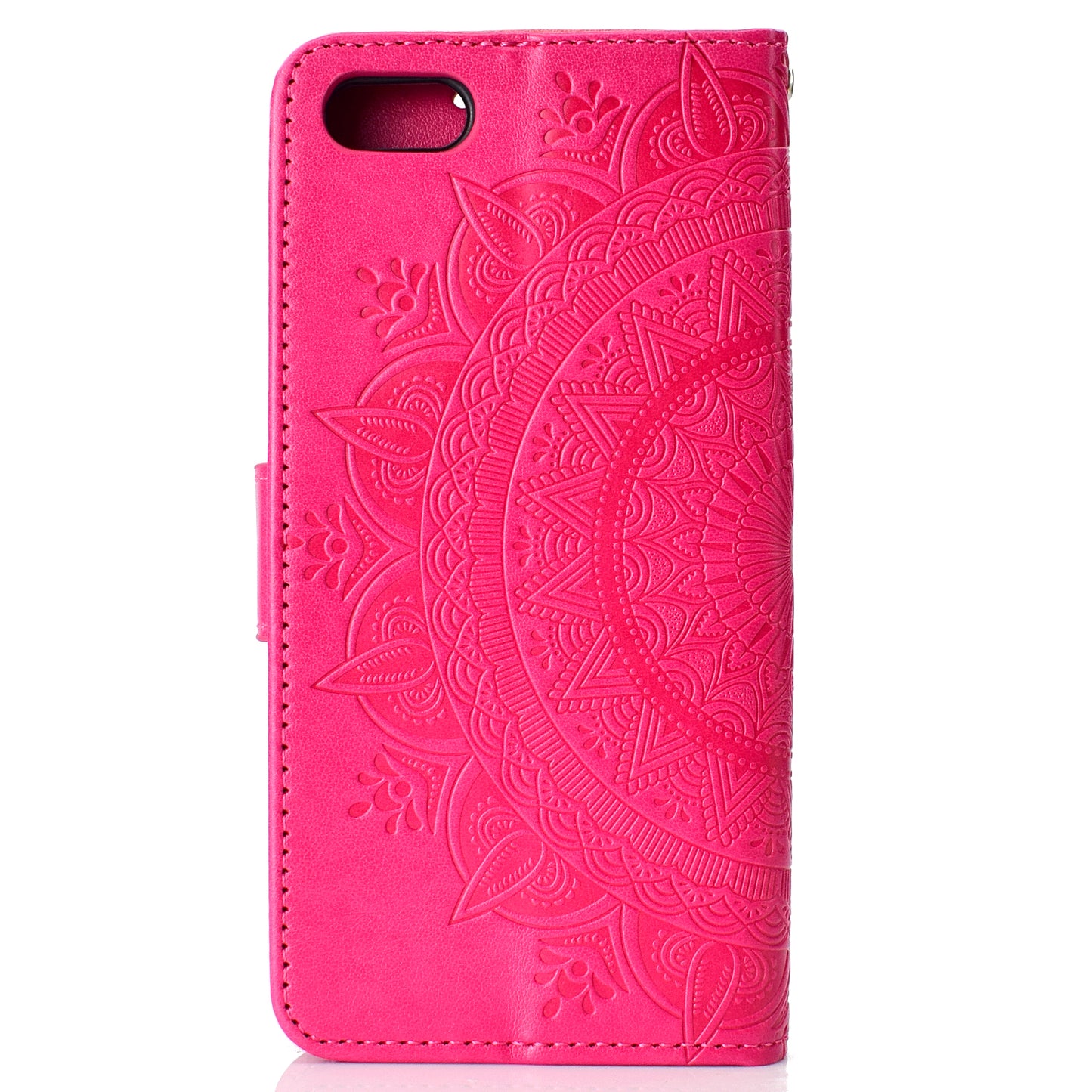 Imprinted Mandala Pattern Wallet Leather Mobile Case for Huawei Y5 (2018) / Y5 Prime (2018) / Honor Play 7 / Honor 7s