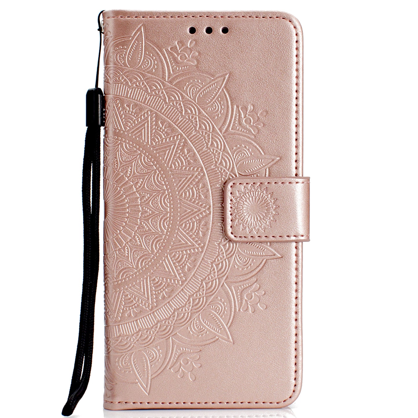 Imprinted Mandala Pattern Wallet Leather Mobile Case for Huawei Y5 (2018) / Y5 Prime (2018) / Honor Play 7 / Honor 7s