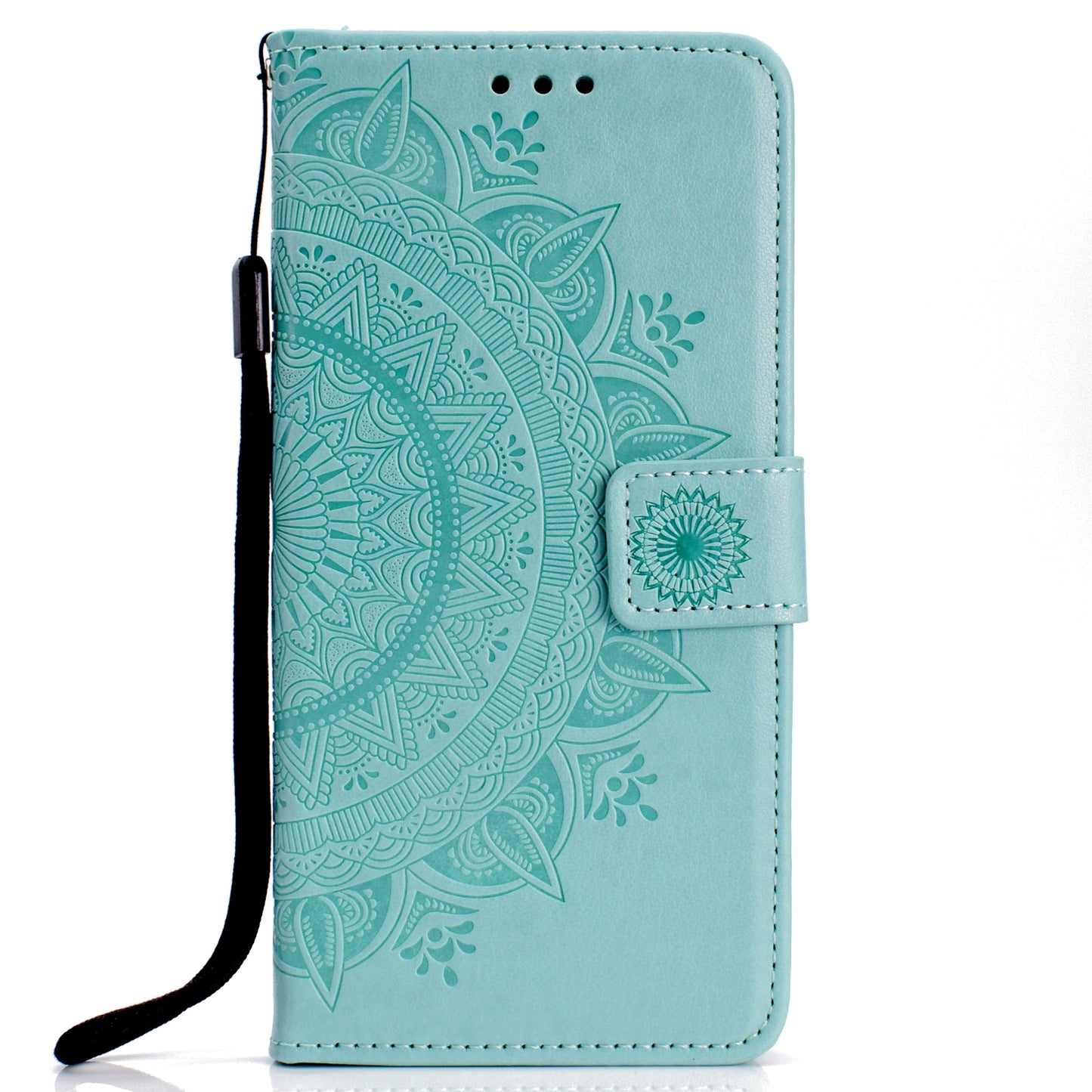 Imprinted Mandala Pattern Wallet Leather Mobile Case for Huawei Y5 (2018) / Y5 Prime (2018) / Honor Play 7 / Honor 7s