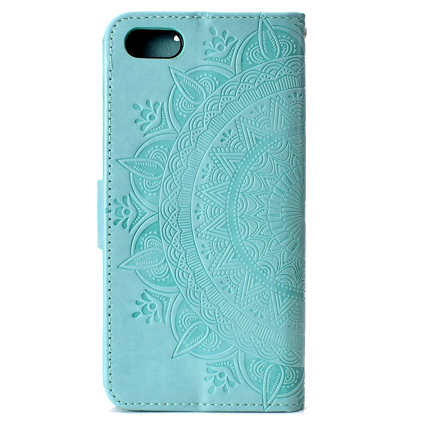 Imprinted Mandala Pattern Wallet Leather Mobile Case for Huawei Y5 (2018) / Y5 Prime (2018) / Honor Play 7 / Honor 7s