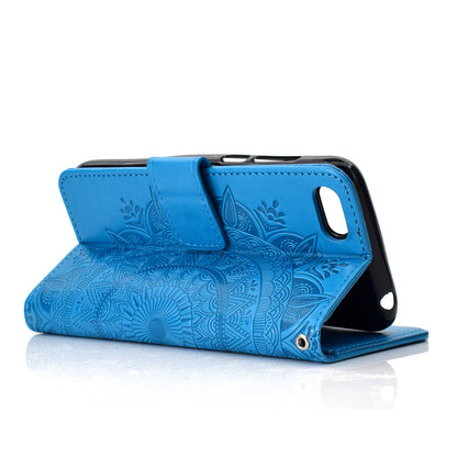 Imprinted Mandala Pattern Wallet Leather Mobile Case for Huawei Y5 (2018) / Y5 Prime (2018) / Honor Play 7 / Honor 7s