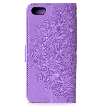 Imprinted Mandala Pattern Wallet Leather Mobile Case for Huawei Y5 (2018) / Y5 Prime (2018) / Honor Play 7 / Honor 7s