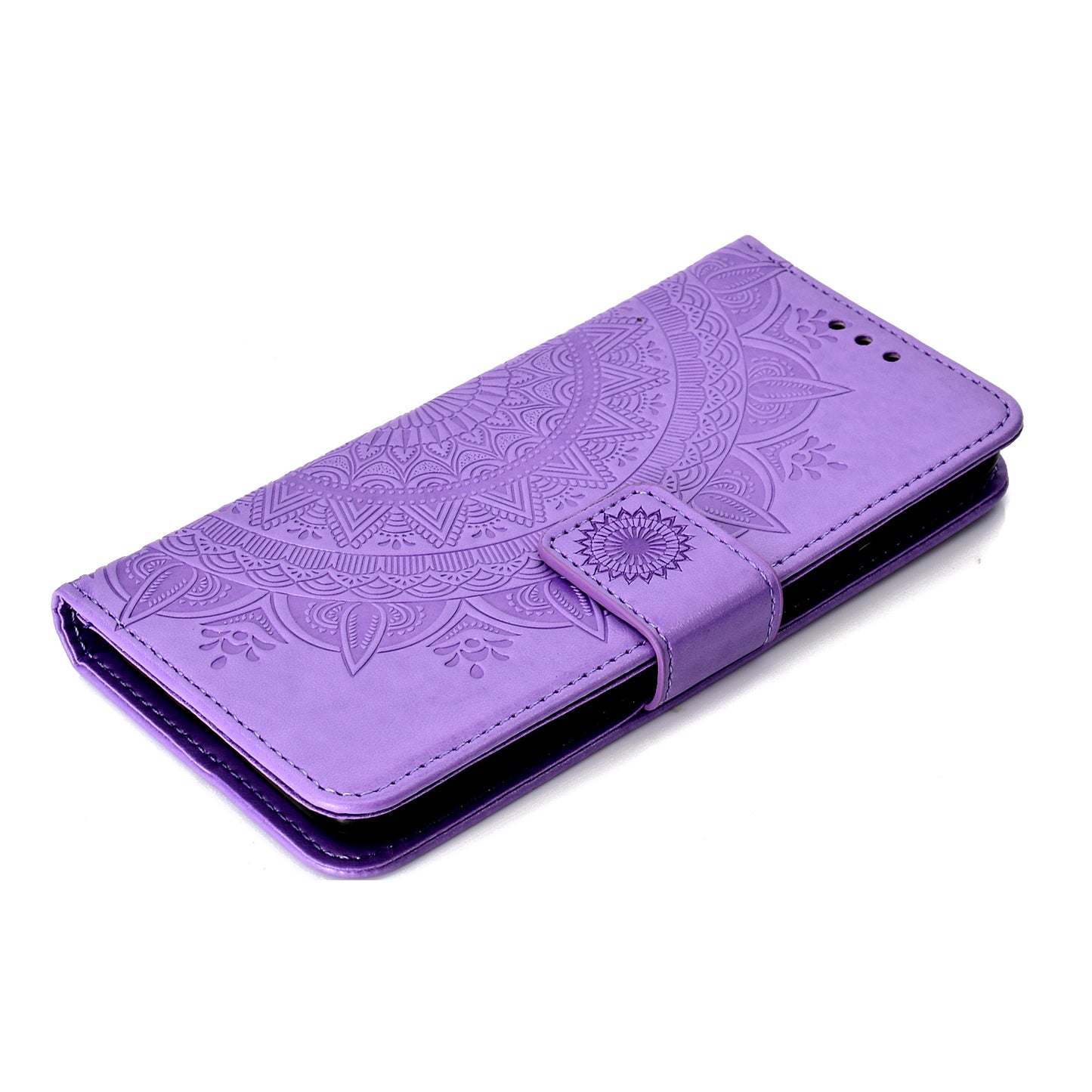 Imprinted Mandala Pattern Wallet Leather Mobile Case for Huawei Y5 (2018) / Y5 Prime (2018) / Honor Play 7 / Honor 7s