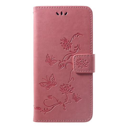 Imprint Butterfly Flower Leather Phone Case for Huawei nova 3i / P Smart Plus Wallet Stand Case