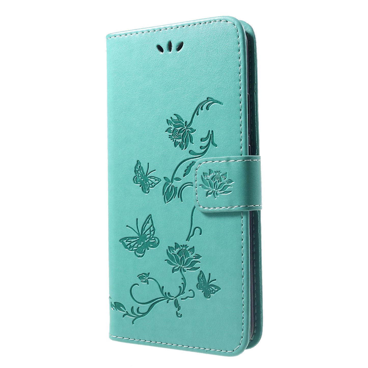 Imprint Butterfly Flower Leather Phone Case for Huawei nova 3i / P Smart Plus Wallet Stand Case