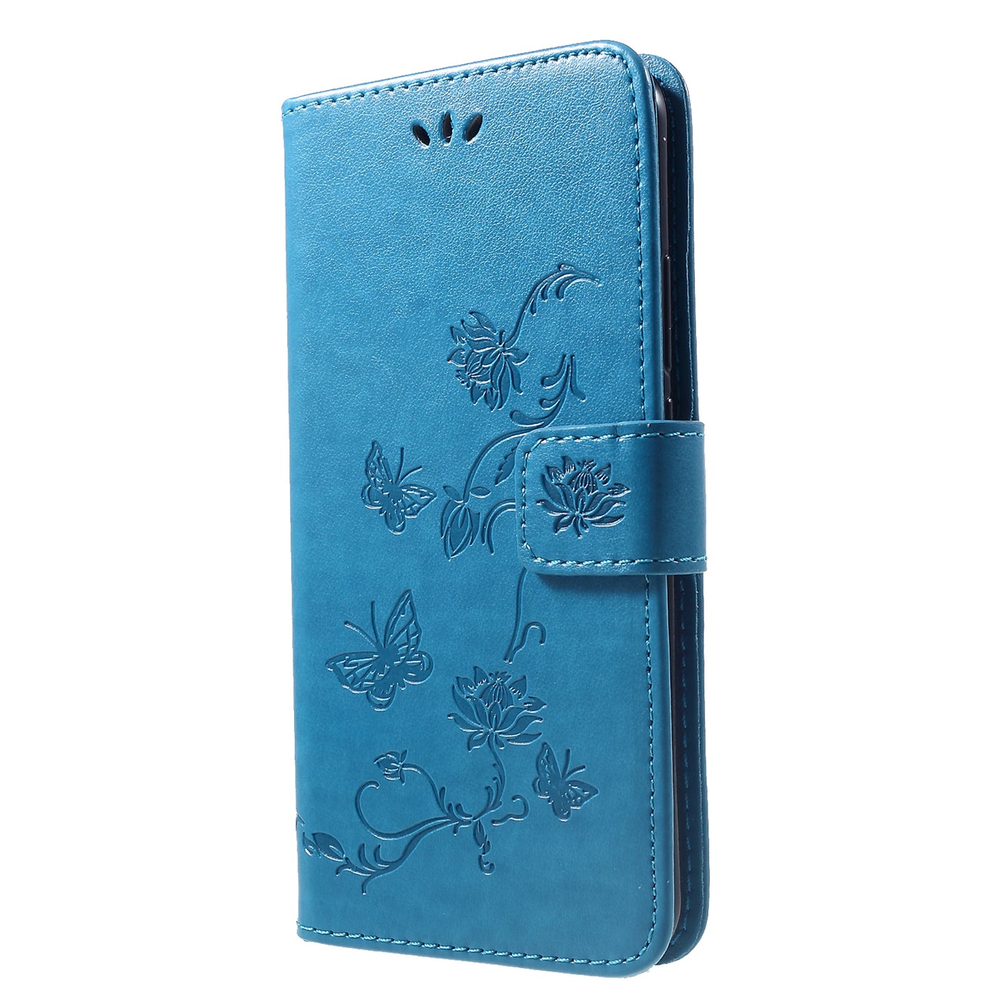 Imprint Butterfly Flower Leather Phone Case for Huawei nova 3i / P Smart Plus Wallet Stand Case