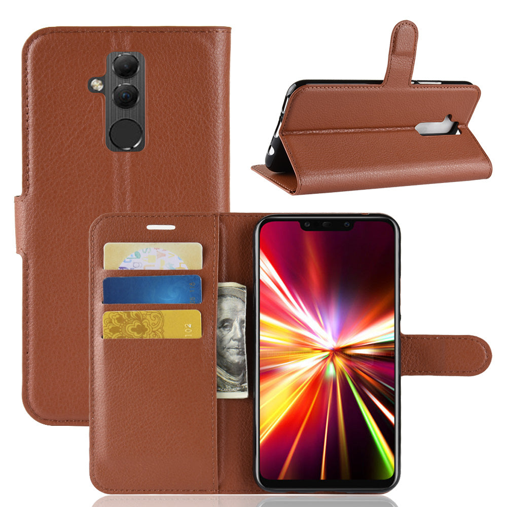 For Huawei Mate 20 Lite Litchi Grain Leather Wallet Mobile Phone Case Cover with Stand