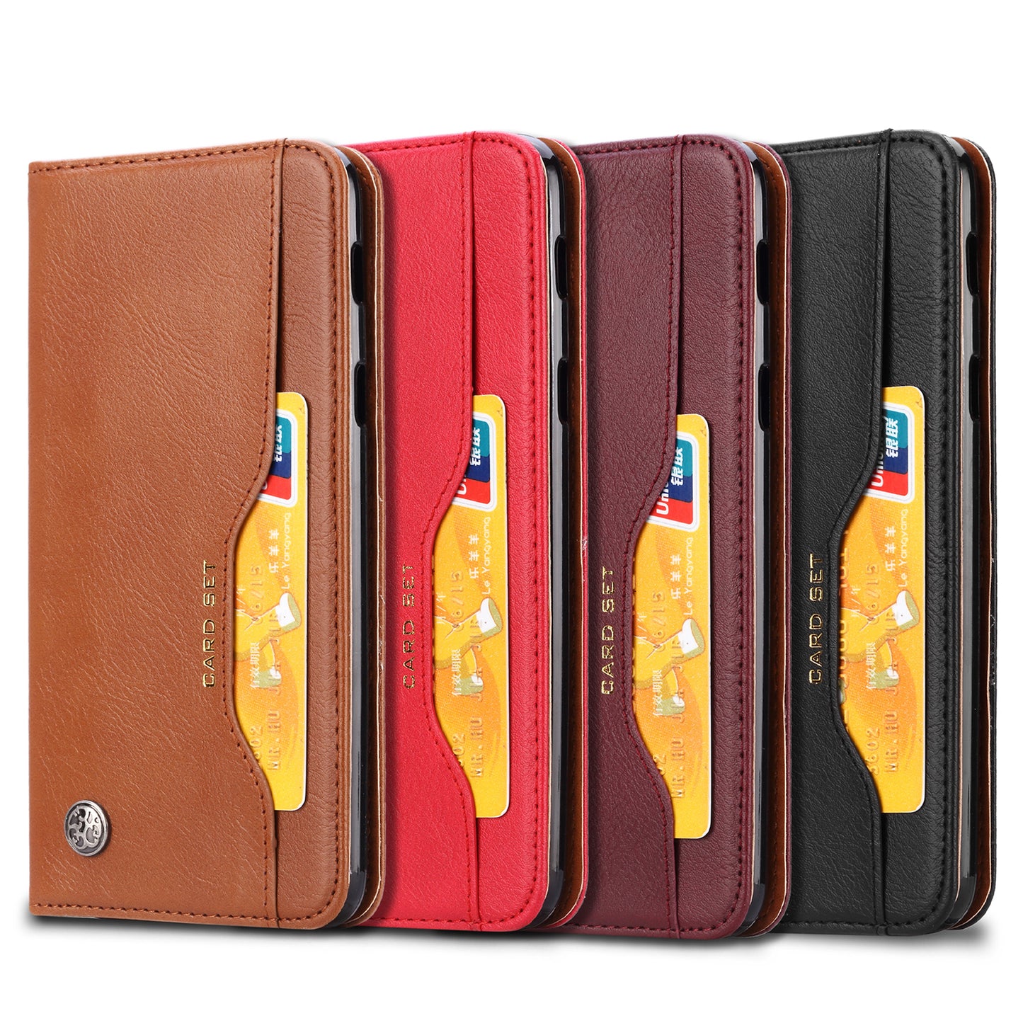 Auto-absorbed Leather Wallet Case for Huawei Mate 20 Lite