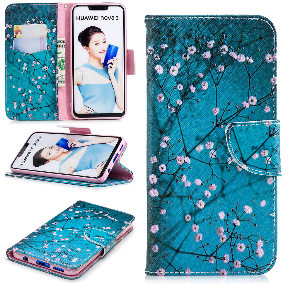 Pattern Printing PU Leather Wallet Case Cover for Huawei nova 3i / P Smart Plus