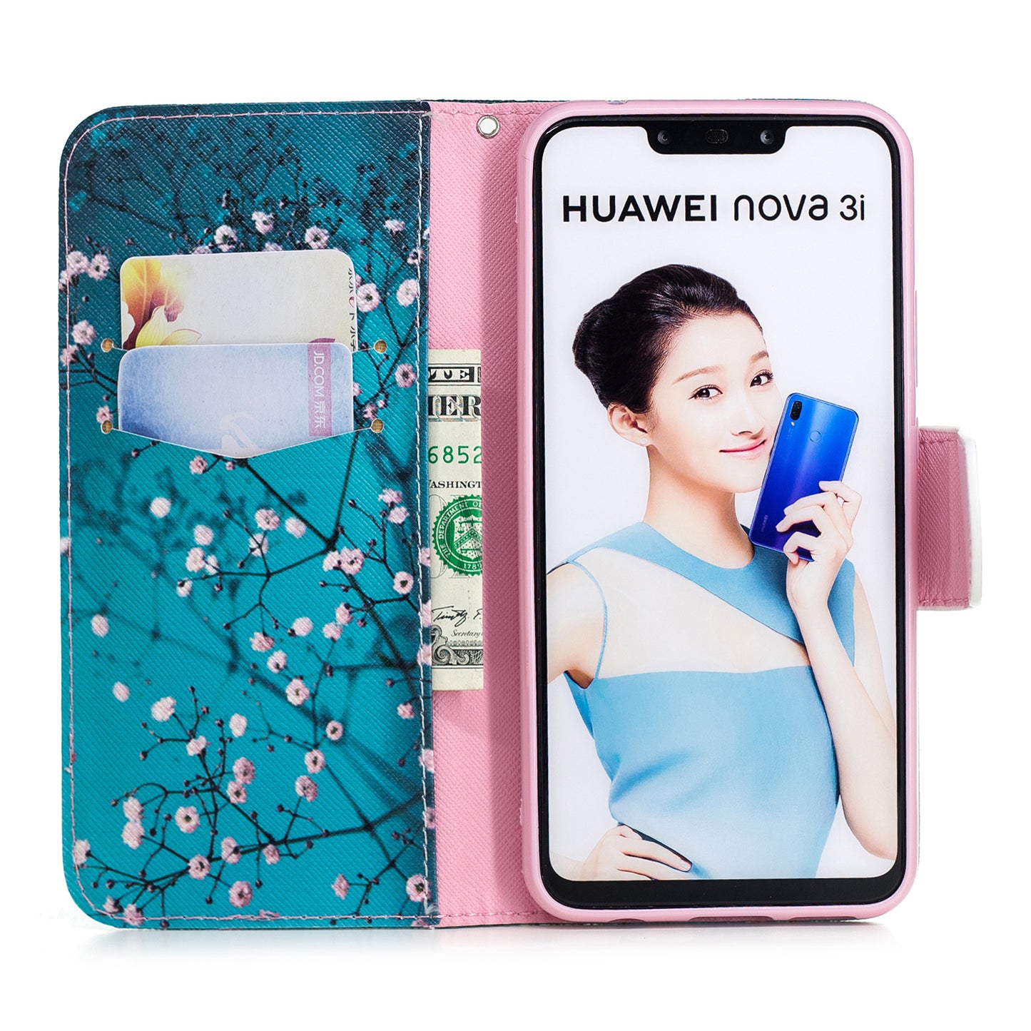 Pattern Printing PU Leather Wallet Case Cover for Huawei nova 3i / P Smart Plus