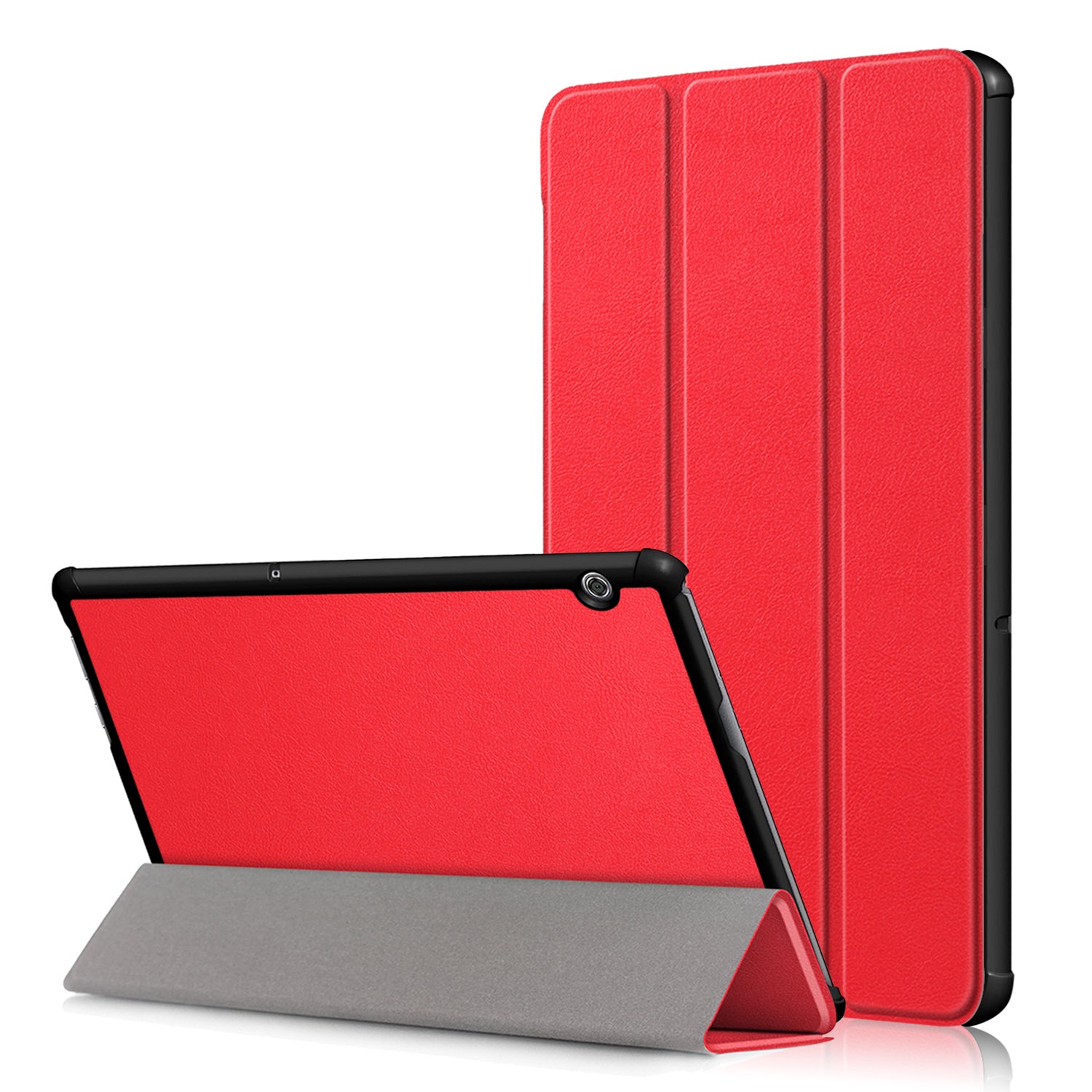 PU Leather Tri-fold Stand Tablet Flip Protective Casing for Huawei Mediapad T5 10