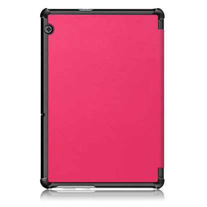 PU Leather Tri-fold Stand Tablet Flip Protective Casing for Huawei Mediapad T5 10