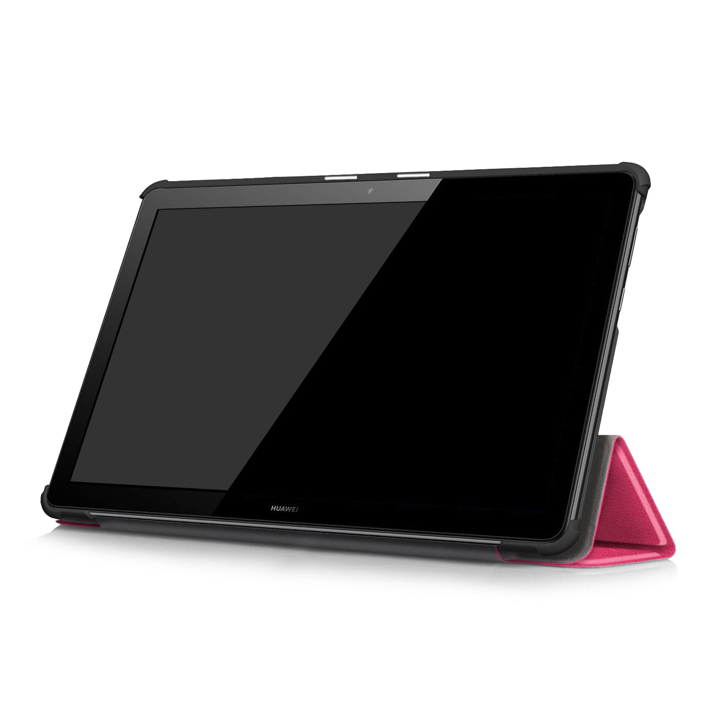 PU Leather Tri-fold Stand Tablet Flip Protective Casing for Huawei Mediapad T5 10